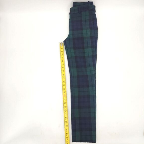 J Crew Ruby Dress Pants Womens Size 4 Straight Leg Black Watch Plaid Work Office - Picture 9 of 11